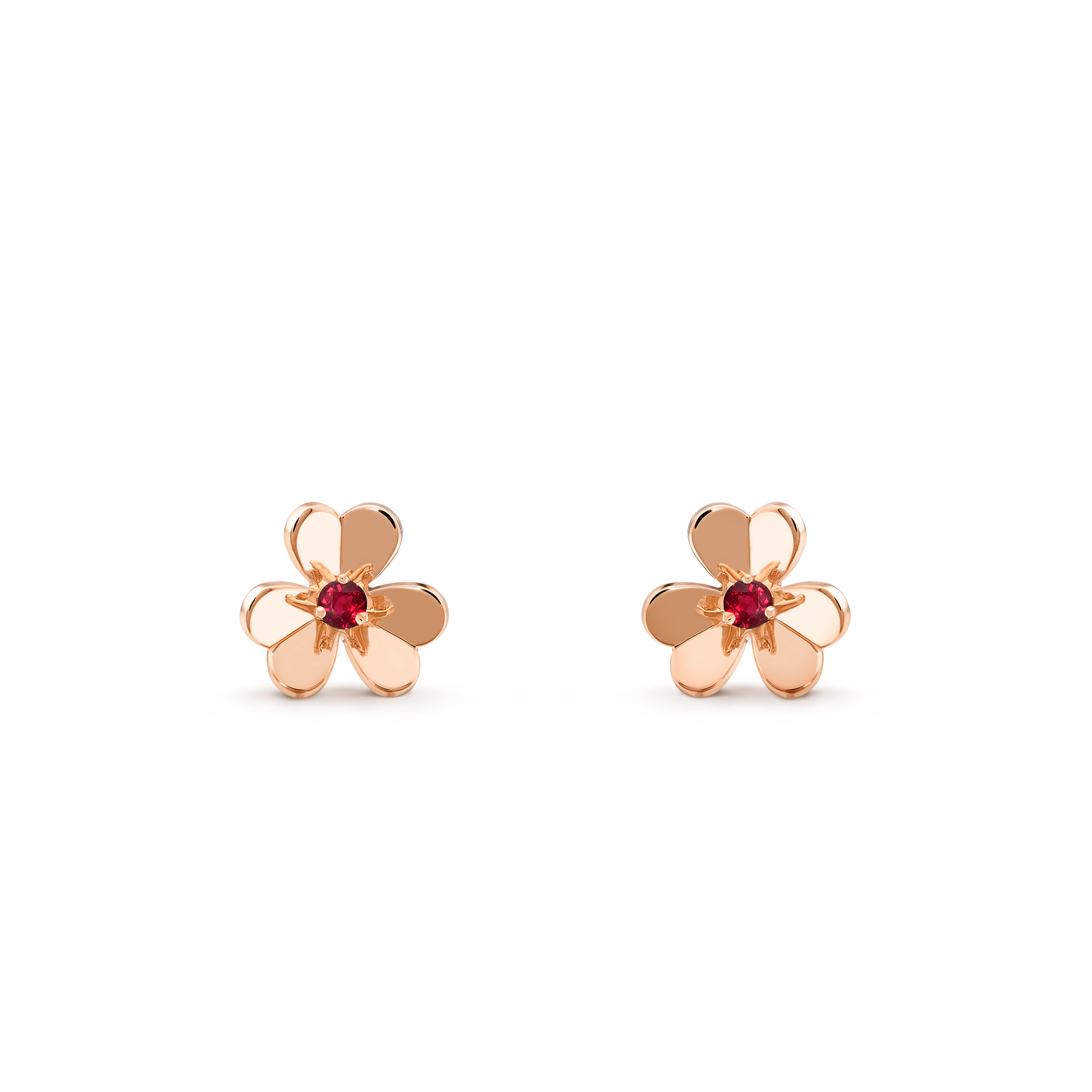 VAN CLEEF ARPELS FRIVOLE EARRINGS, MINI MODEL - ROSE GOLD, RUBY VCARP7SA00 VAN CLEEF ARPELS FRIVOLE EARRINGS, MINI MODEL - ROSE GOLD, RUBY VCARP7SA00